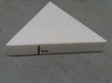 Gâteau triangulaire en polystyrène,  5cm de haut