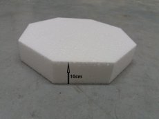 Gâteau octagonal en polystyrène,  10cm de haut