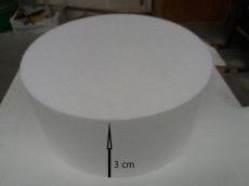 Disque rond en polystyrène,  3cm de haut