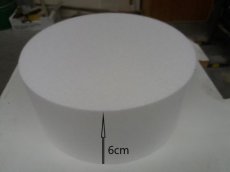 Round disk in styropor , 6cm high