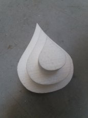 Druppelvormige taartdummies