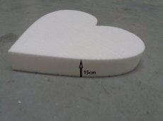 40cm gâteaux en polystyrene en forme de coeur,  15cm de haut