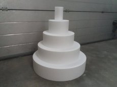 H 6cm Round cake dummies, set Ø10cm+20cm+30cm+40cm