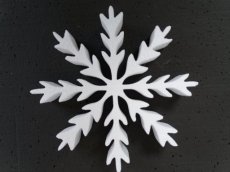 Ice star in polystyrene , thickness 5cm