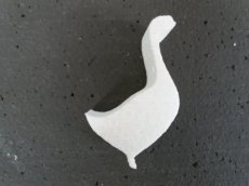 Oie en polystyrène,  épaisseur 5cm