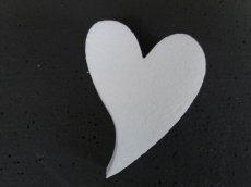 Heart in polystyrene , thickness 5cm