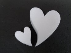 Heart in polystyrene , thickness 5cm