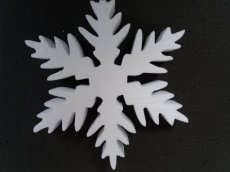 Ice star in polystyrene , thickness 3cm