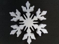 Ice star in polystyrene , thickness 3cm