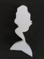 Mermaid in polystyrene , thickness 3cm